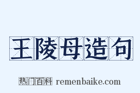 王陵母造句是什么意思的图片